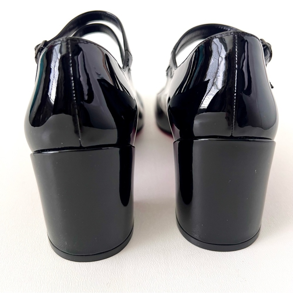 CHRISTIAN LOUBOUTIN || Miss Jane 55 Black Patent Pumps EU 38.5 - Picture 6 of 11